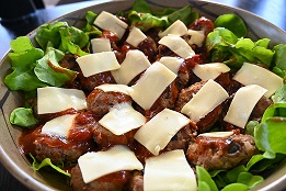 ④鹿肉の煮込みハンバーグ